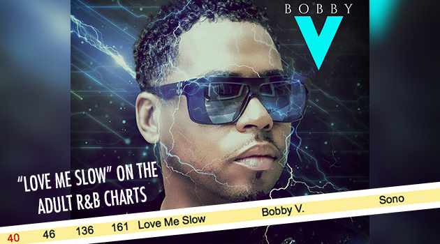 Bobby V. “Love Me Slow” hits top 40 at radio!